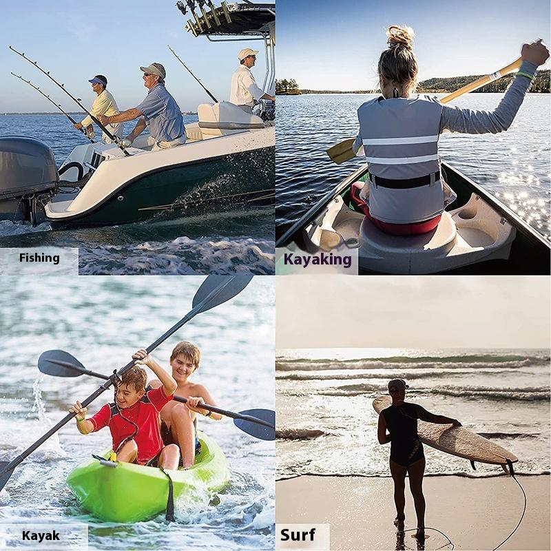 Fishing Kayak Paddle Leash - Cordão elástico ajustável para haste de