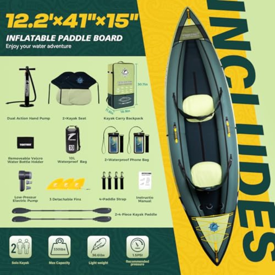 Caiaque inflável para passeios - Fishing Kayak Seat avaliação e preço